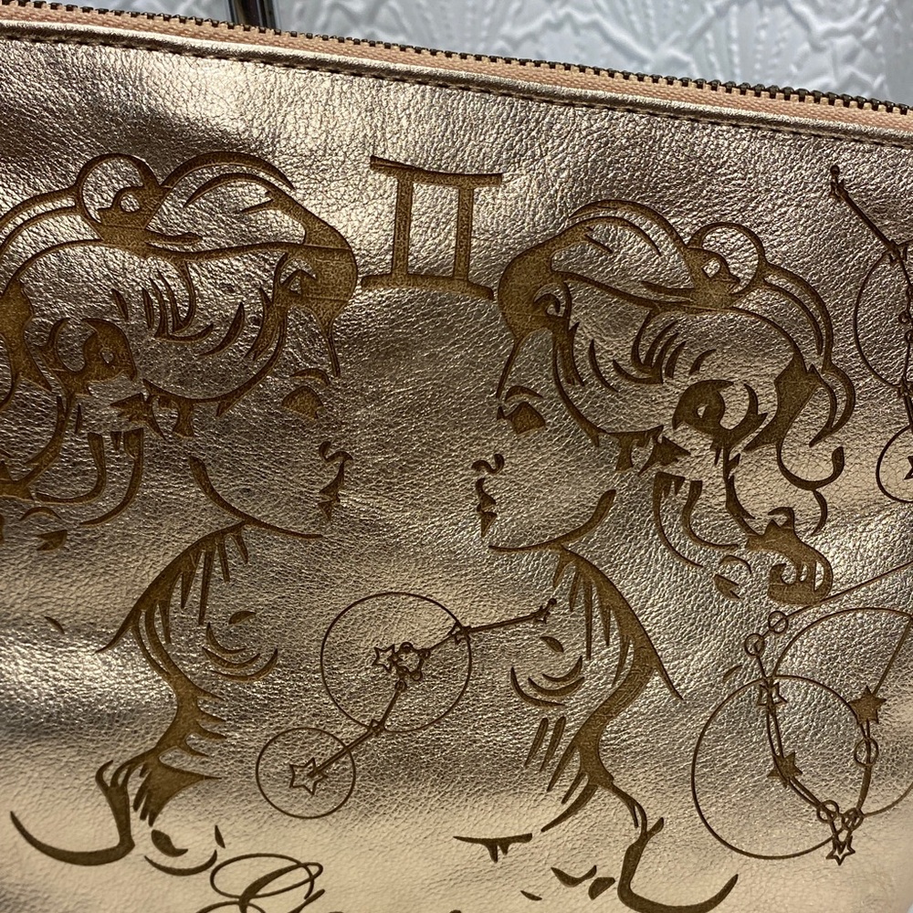 NWT‎ Firenze Bella RFID Blush Gold Women's Bag metallic Gemini ♊️ astrology - Picture 6 of 15